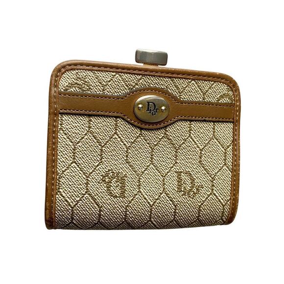 Authentic Dior Honeycomb Canvas Wallet - Picture 1 of 10